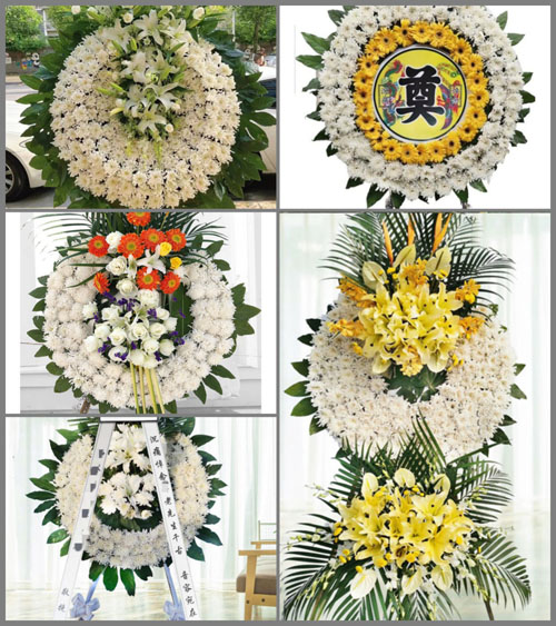 四川成都金堂县栖贤乡尖山村花圈速递